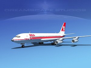3d model 707-320 airlines boeing 707