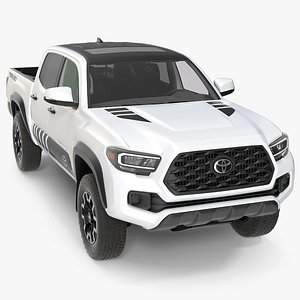 3D model Toyota Tacoma TRD Off Road White Perl 2021