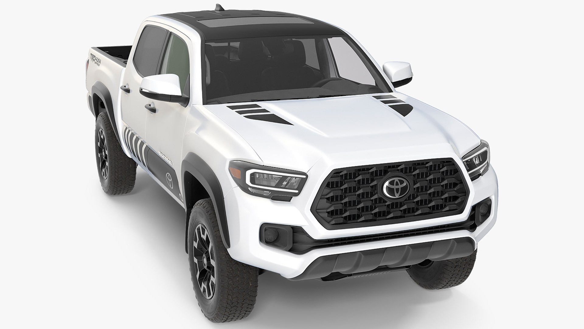 Toyota Tacoma TRD Off Road White Perl 2021 3D model preview