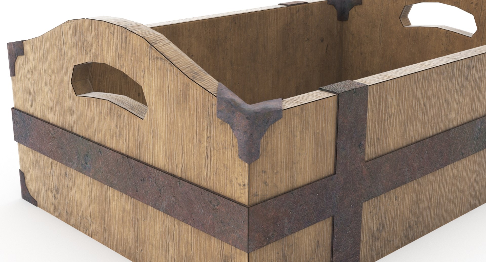 asset medieval box 3d model