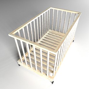 3D baby bed model