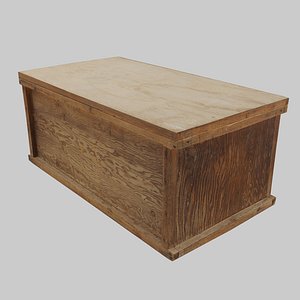 Old Wood Box 3D