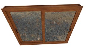 Rail window lowpoly 3D model