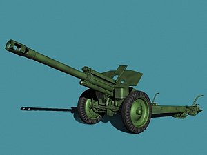 soviet howitzer wwii 3d max