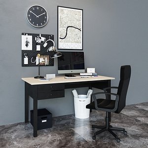 table workplace ikea 3D model