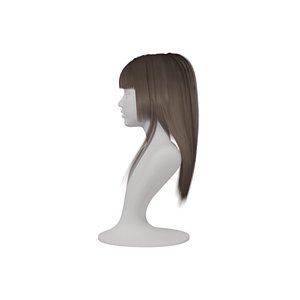 3D Realistic Woman Long Hair Style
