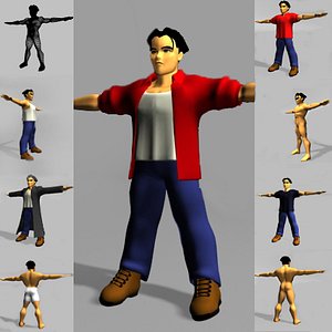 3d model 12 outfits lightwave
