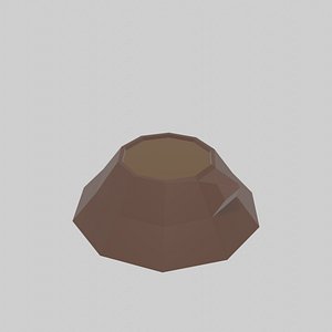 Low poly tree stump model 3D