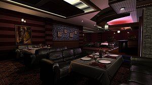 3d lounge scene model
