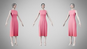 3D Dress 43 Brink Pink