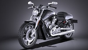 3d harley-davidson v-rod harley