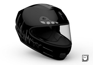 black racing helmet 3ds