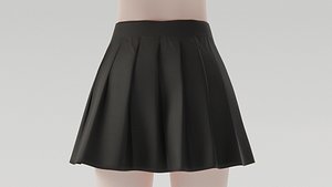 Skirt short pleated