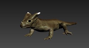 3d reptiles lizard horned model
