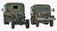 US Military Truck m35a2 with Field Howitzer M119 Rigged 3D Model