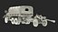 US Military Truck m35a2 with Field Howitzer M119 Rigged 3D Model