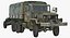 US Military Truck m35a2 with Field Howitzer M119 Rigged 3D Model