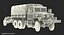 US Military Truck m35a2 with Field Howitzer M119 Rigged 3D Model
