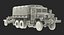 US Military Truck m35a2 with Field Howitzer M119 Rigged 3D Model