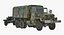 US Military Truck m35a2 with Field Howitzer M119 Rigged 3D Model