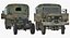 US Military Truck m35a2 with Field Howitzer M119 Rigged 3D Model