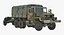 US Military Truck m35a2 with Field Howitzer M119 Rigged 3D Model