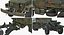 US Military Truck m35a2 with Field Howitzer M119 Rigged 3D Model