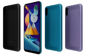 3D Samsung Galaxy M11 All Colors Low Poly