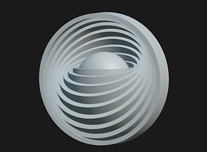 Sphere with rotated concentric rings