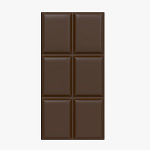 3D chocolate brown bar