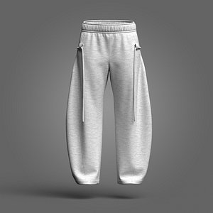3D Womens Drawing Wide-Leg Trouser