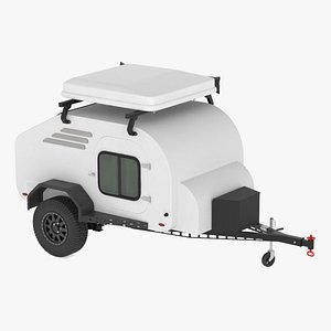 Travel Trailer White 3D model