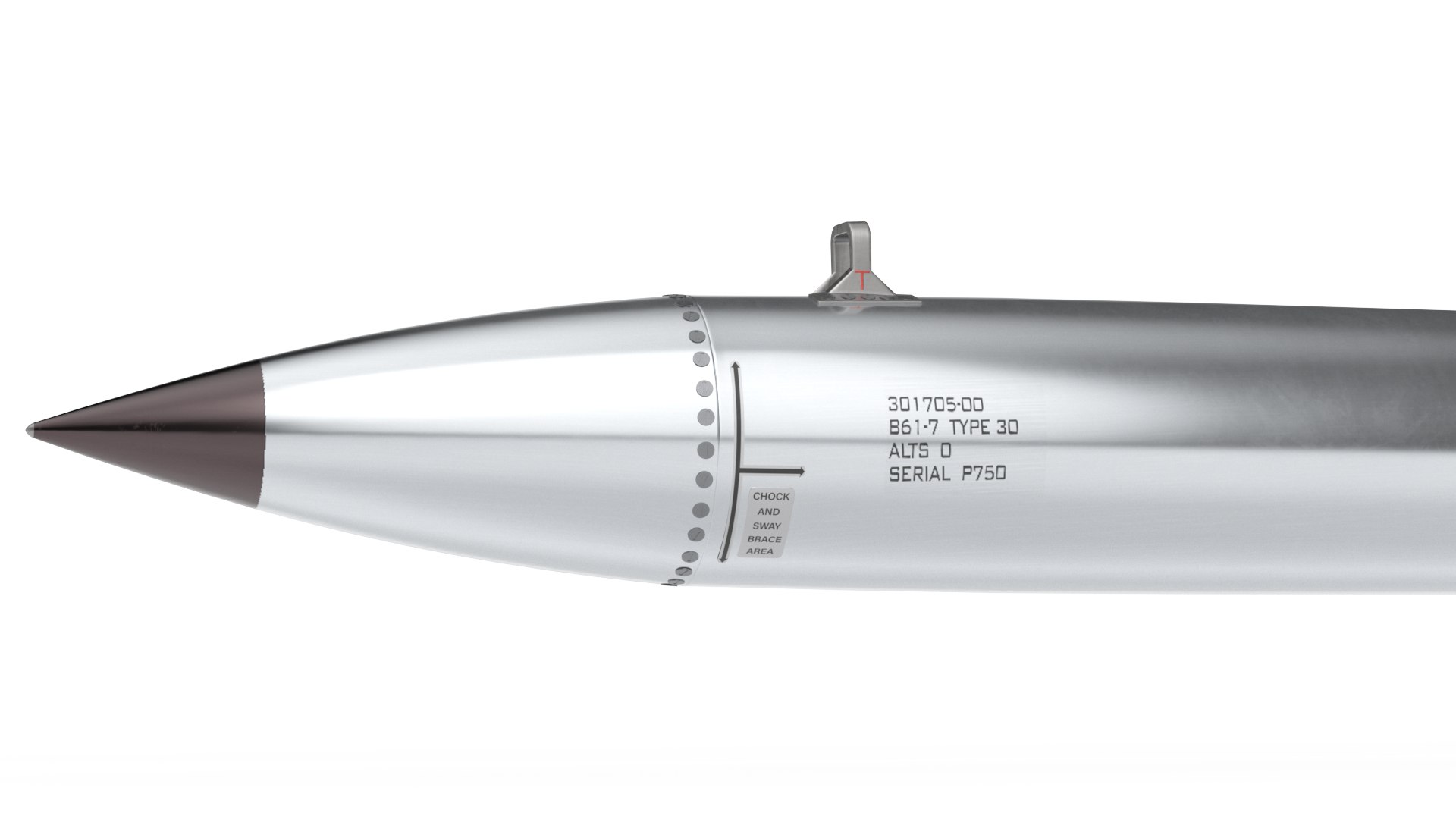 空山基 3D 1/6 Silver Bobbed Replicant 3D B61 Silver Bullet Fusion Bomb - TurboSquid 2007401