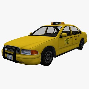 US Taxi low poly car