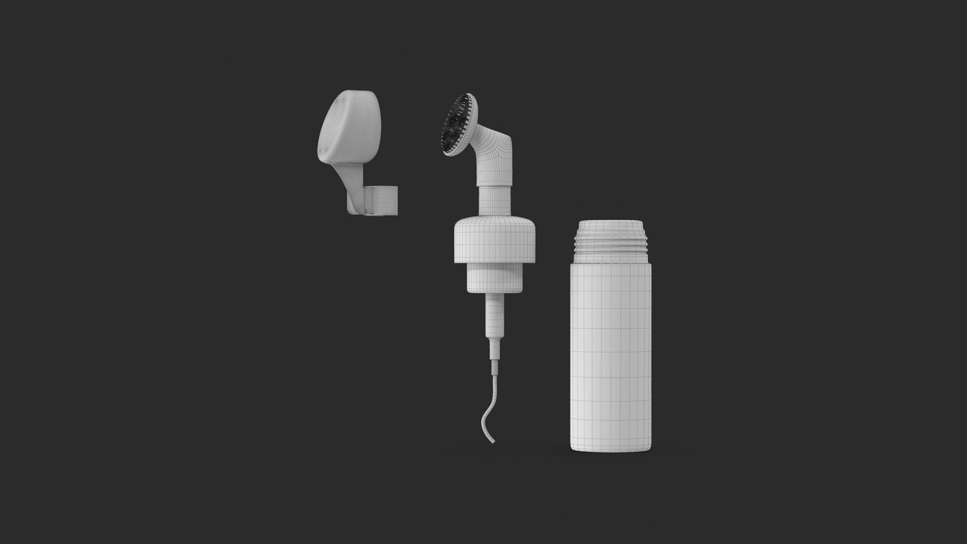 Foam Brush Pump  150ML 3D https://p.turbosquid.com/ts-thumb/Os/yMjBQo/iK/wire_02/jpg/1737933878/1920x1080/fit_q87/d084041d46283fc4672255a6428e9596112963ca/wire_02.jpg