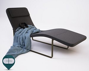 3d model chaise lounge landscape