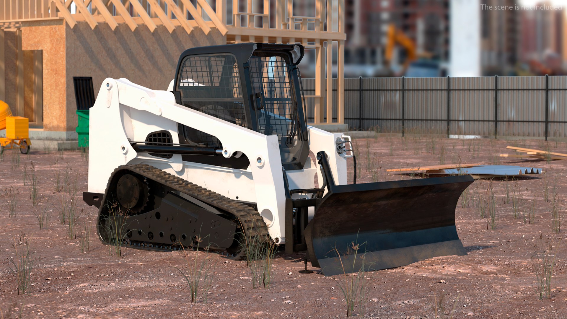 Compact Track Loader Rigged for Cinema 4D 3D model preview