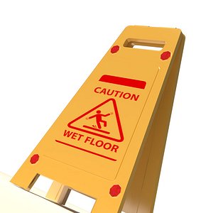 caution wet floor 3D model