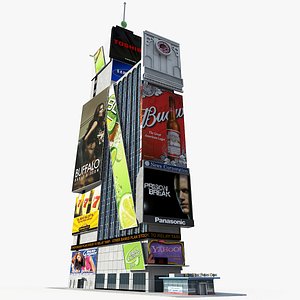 One Times Square Low Poly 3D