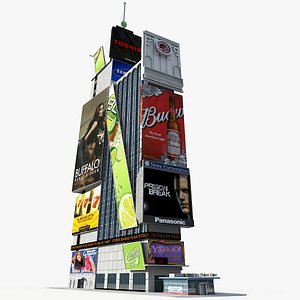 One Times Square Low Poly