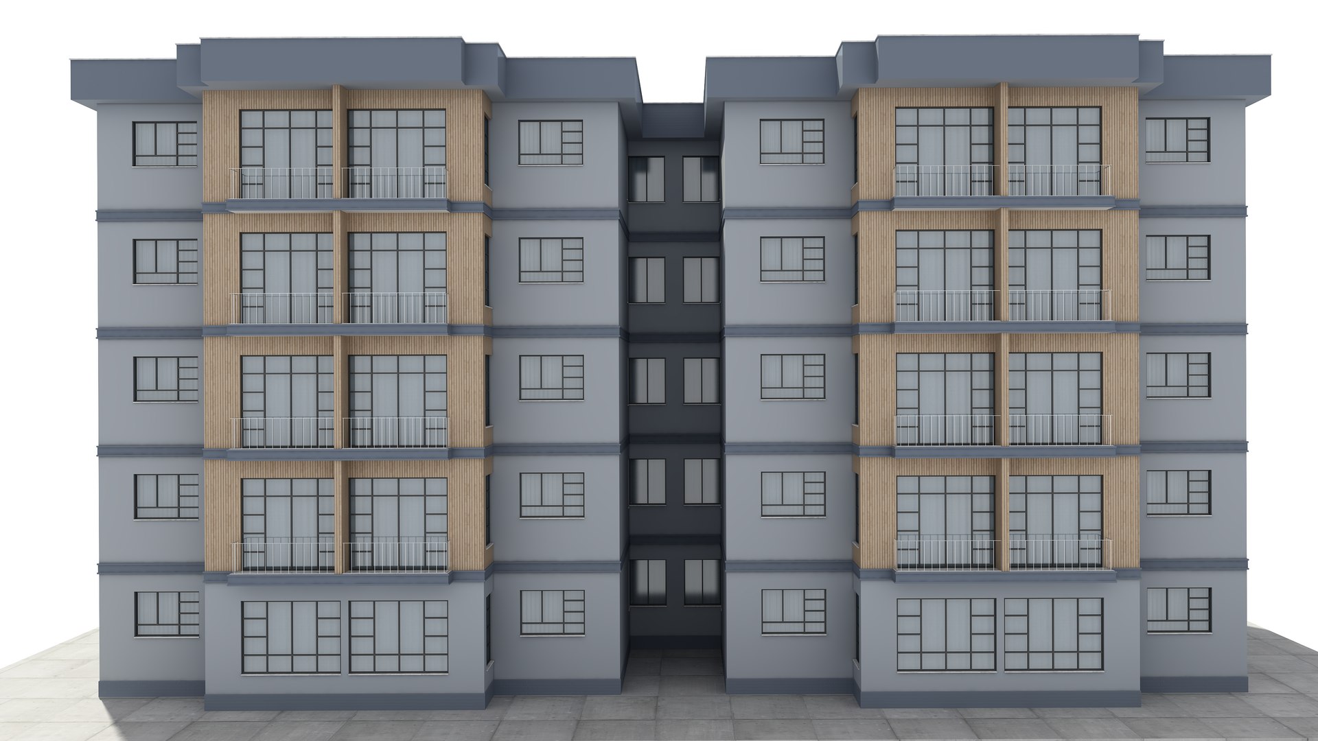 3D Model Apartment Building With Interior - TurboSquid 2368471