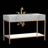 HUDSON METAL SINGLE EXTRA-WIDE WASHSTAND