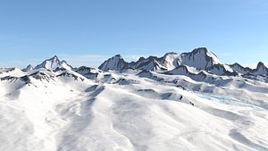 Himalaya large scale snowy terrain 3D model