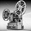 retro film projector 16mm 3d model