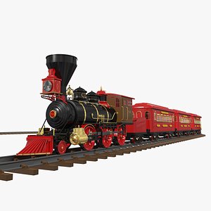 Animated Train Toy (Rigged)