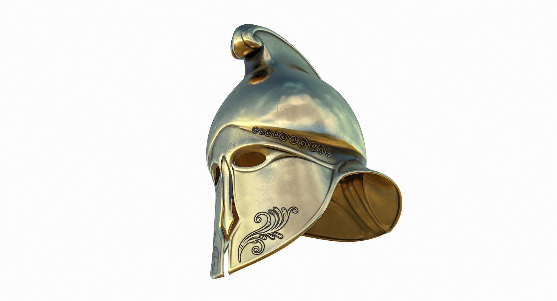 3D Helmet Greek Gold | 1146037 | TurboSquid