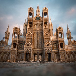 GOTHIC MODULAR BUILDING 9 3D