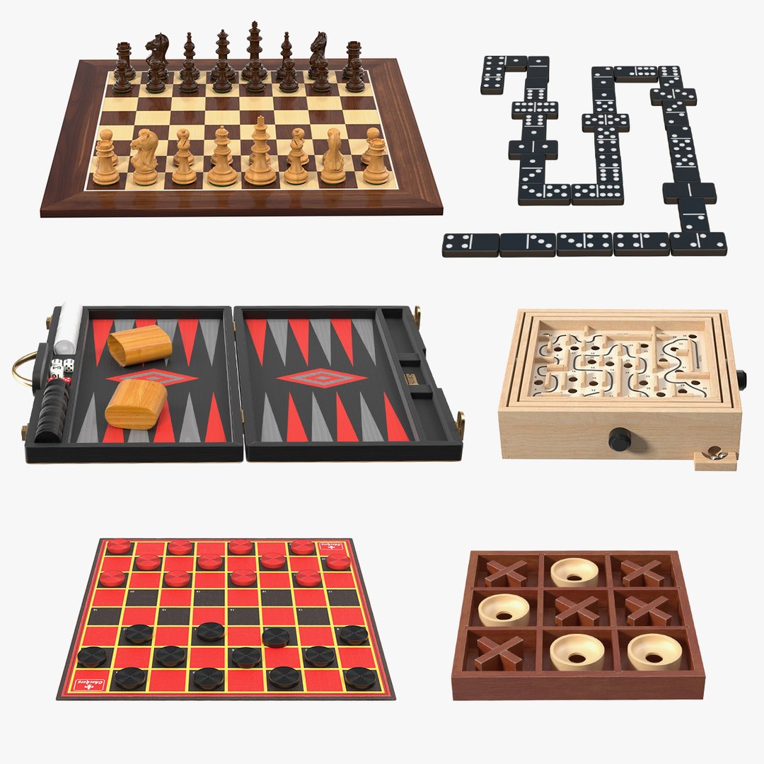Board Games Collection 5 3D model preview