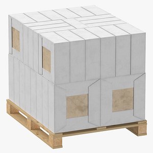 Cargo Small Ceramic Flooring Plain and Packed 3D model