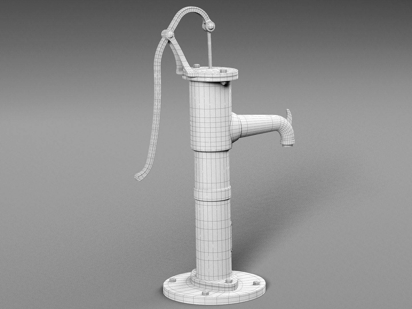3D hand water pump old - TurboSquid 1323660